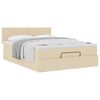 vidaXL Lit ottoman avec matelas cr&egrave;me 140x200 cm tissu