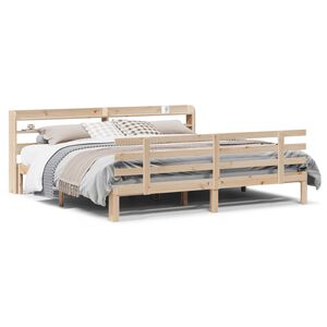vidaXL Cadre de lit avec t&ecirc;te de lit sans matelas 200x200 cm