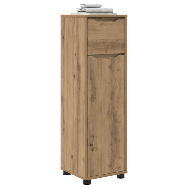 vidaXL Cabinet de salle de bain Ch&ecirc;ne artisanal 30,5 x 30 x 101 cm
