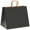 vidaXL Sacs en papier 250 pcs avec poign&eacute;es noir 32x22x24 cm