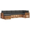 vidaXL Ensemble de canap&eacute; d'angle 7 pcs Naturel et Anthracite