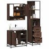 vidaXL Ensemble de meubles de salle de bain 3 pcs Ch&ecirc;ne marron