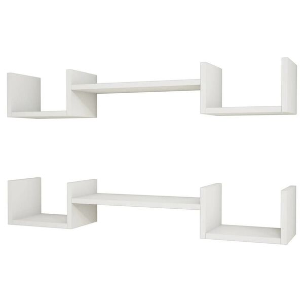 Homemania &Eacute;tag&egrave;re murale Life 107,2x22x17 cm Blanc