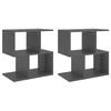 vidaXL Tables de chevet 2 pcs Gris 50x30x51,5 cm bois d'ing&eacute;nierie