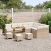 vidaXL Ensemble de canapé de jardin 13 pcs Beige polyrotin