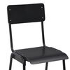 vidaXL Chaises de bar lot de 6 noir contreplaqué solide et acier