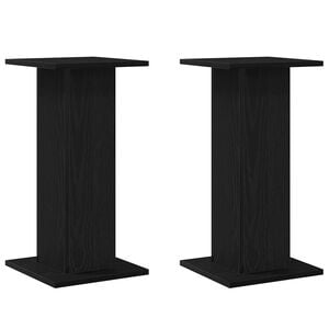 vidaXL Supports de haut-parleur 2 pcs Chêne noir 30 x 30 x 60 cm