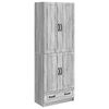 vidaXL Ensemble de Meubles 2 pc Sonoma gris Bois d'ing&eacute;nierie
