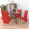 vidaXL Chaises &agrave; manger lot de 4 rouge similicuir