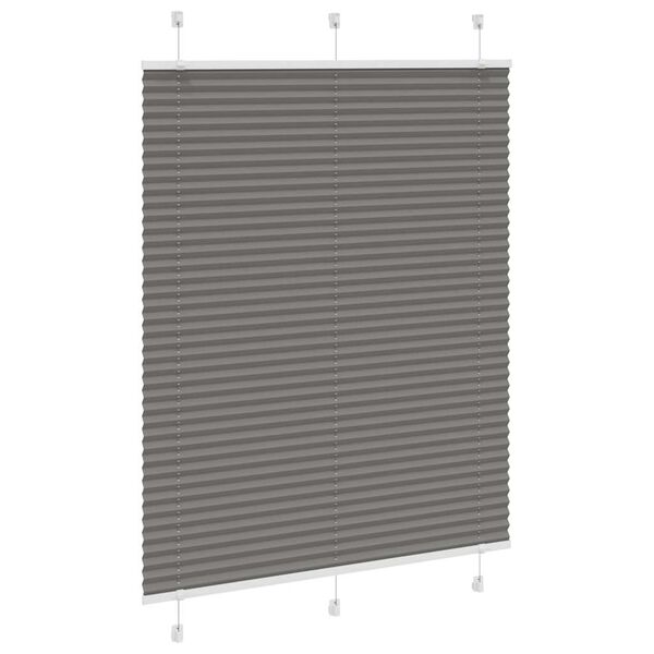 vidaXL Store pliss&eacute; anthracite 110x100 cm largeur du tissu 109,4 cm