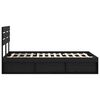 vidaXL Cadre de lit avec t&ecirc;te de lit Noir 120 x 190 cm Pin massif
