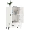 vidaXL Buffet haut blanc brillant 69,5x31x115 cm bois d'ing&eacute;nierie