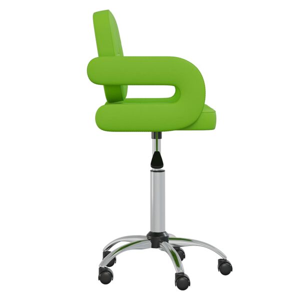 vidaXL Chaises pivotantes &agrave; manger lot de 4 vert similicuir