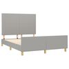 vidaXL Cadre de lit sans matelas gris clair 140x190 cm tissu
