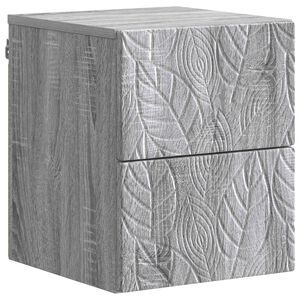 vidaXL Cabinet de chevet mural Sonoma gris 34,5 x 33 x 40 cm