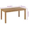 vidaXL Table basse Teck 90x50x45 cm