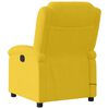 vidaXL Fauteuil inclinable de massage &eacute;lectrique jaune velours