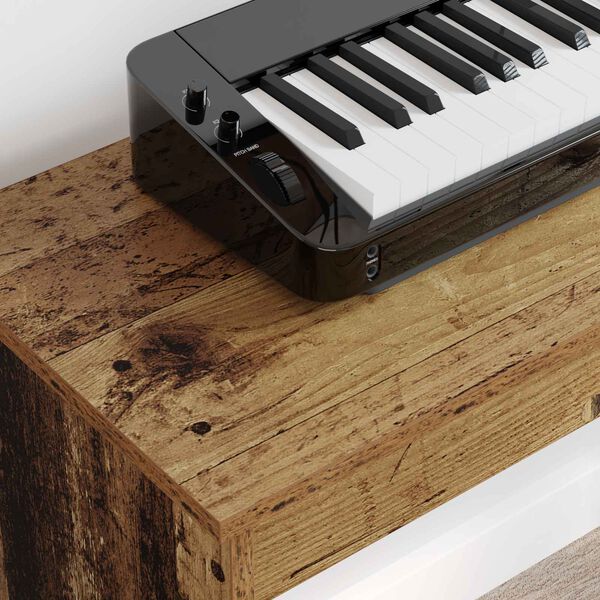 vidaXL Stand de clavier Bois ancien 120 x 32 x 64 cm Bois d'ing&eacute;nierie