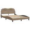 vidaXL Cadre de lit Viana avec LED sans matelas cappuccino 140x200 cm