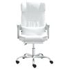 vidaXL Fauteuil de massage inclinable de bureau Blanc Similicuir