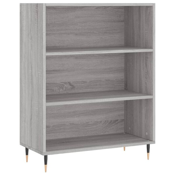 vidaXL Buffet sonoma gris 69,5x32,5x180 cm bois d'ing&eacute;nierie