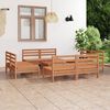 vidaXL Salon de jardin 9 pcs Marron miel Bois de pin massif