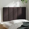 vidaXL Coussin de t&ecirc;te de lit Hanko marron fonc&eacute; 80 cm tissu