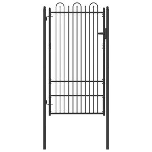 vidaXL Porte de Cl&ocirc;ture HORST 100 x 175 cm Acier Noir Verrouillable