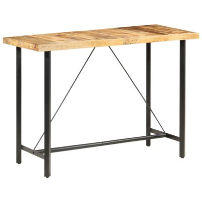 vidaXL Table de bar 150x70x107 cm Bois de manguier brut