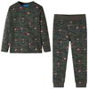Pyjamas pour enfants &agrave; manches longues kaki 140