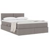 vidaXL Lit avec rangement et matelas avec matelas Taupe 140 x 190 cm