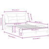 vidaXL Cadre de lit sans matelas Hvar bleu 120x200 cm tissu