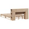 vidaXL Lit biblioth&egrave;que sans matelas 135x190 cm bois massif