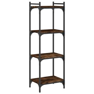 vidaXL Biblioth&egrave;que 4 niveaux ch&ecirc;ne fum&eacute; 40x30x120cm bois d'ing&eacute;nierie