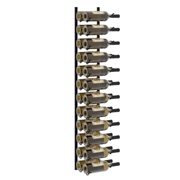 vidaXL Casiers &agrave; bouteilles muraux pour 48 bouteilles 2 pcs Noir Fer