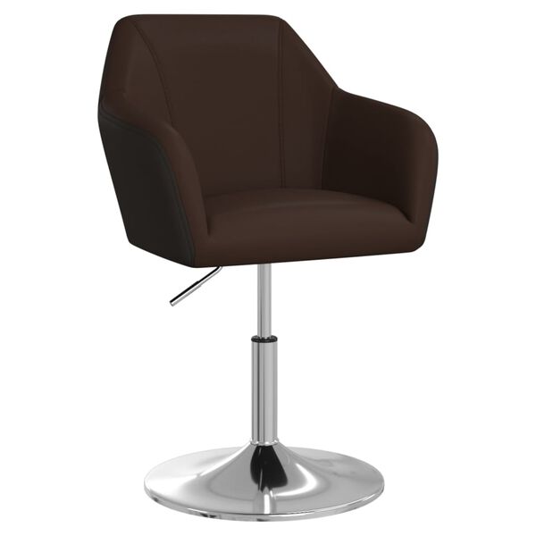 vidaXL Chaises &agrave; manger lot de 2 marron similicuir