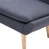vidaXL Fauteuil sans accoudoirs avec repose-pied gris foncé tissu