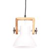 vidaXL Lampe suspendue industrielle 25 W Blanc Rond 19 cm E27