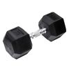 Orange Gym Halt&egrave;re hexagonale 20 kg Noir