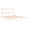 vidaXL Cadre de lit sans matelas blanc 200x200 cm bois massif