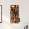 vidaXL Porte-manteau mural avec &eacute;tag&egrave;re Ch&ecirc;ne fum&eacute; 40 x 10 x 90 cm
