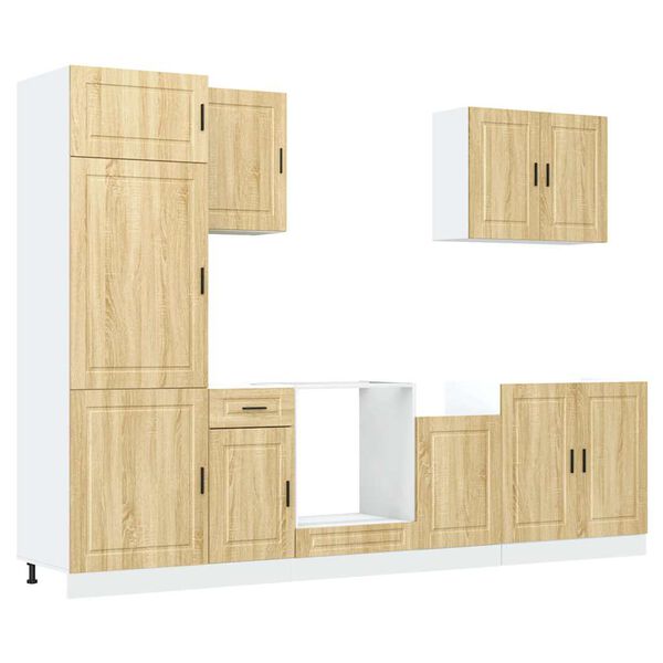 vidaXL Ensemble de 7 meubles de cuisine "Porto" en ch&ecirc;ne Sonoma
