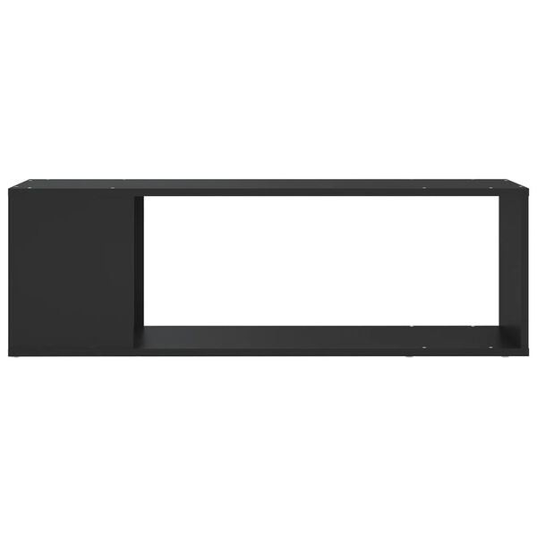 vidaXL Meuble TV Noir 100x24x32 cm Bois d'ing&eacute;nierie