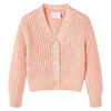 Cardigan pour enfants tricot&eacute; rose m&eacute;lang&eacute; 104