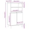 vidaXL Buffet haut ch&ecirc;ne artisanal 60x36x110 cm bois d'ing&eacute;nierie