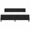 vidaXL Lit &agrave; ressorts avec matelas Noir 180 x 200 cm Velours