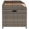 vidaXL Banc de rangement gris r&eacute;sine tress&eacute;e et bois d'acacia