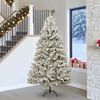 vidaXL Sapin de No&euml;l artificiel Vert et blanc 240 cm PVC et m&eacute;tal