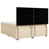 vidaXL Sommier &agrave; lattes de lit avec matelas Cr&egrave;me 200x200 cm Tissu