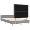 vidaXL Cadre de lit avec t&ecirc;te de lit Gris clair 160 x 200 cm tissu